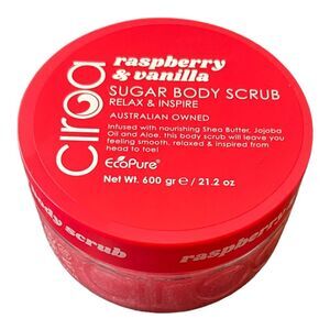 Ciroa Raspberry & Vanilla Sugar Body Scrub - Refresh & Renew - 21.2 Oz
